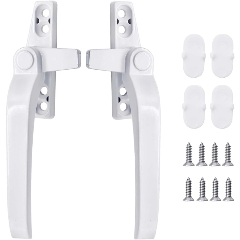 Glass Door Hinge - Glass Window Lock Handle 2Pcs Zinc