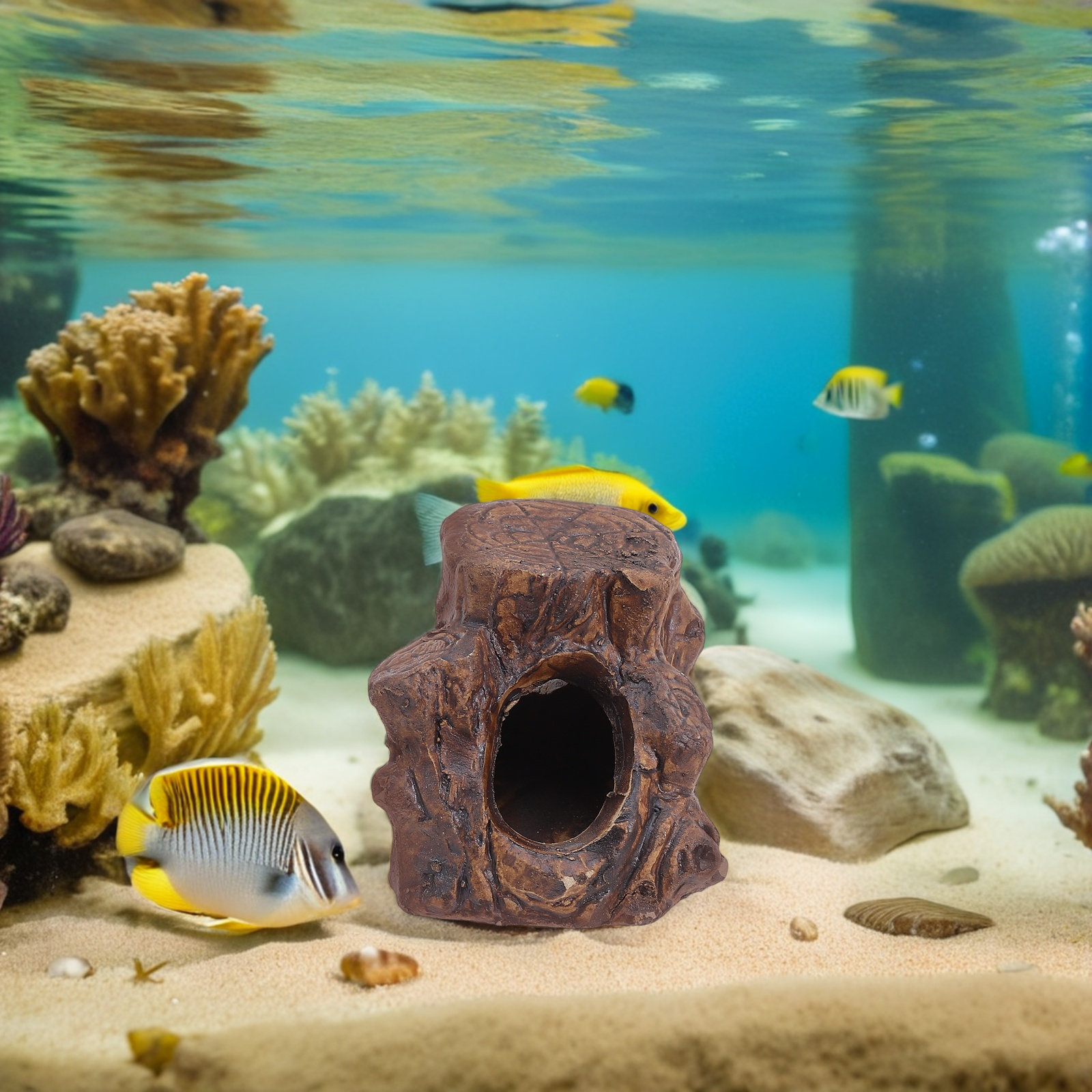 2 Pcs Fish Tank Aquarium Hide  - Hide Cave Ceramic ulasan dan harga