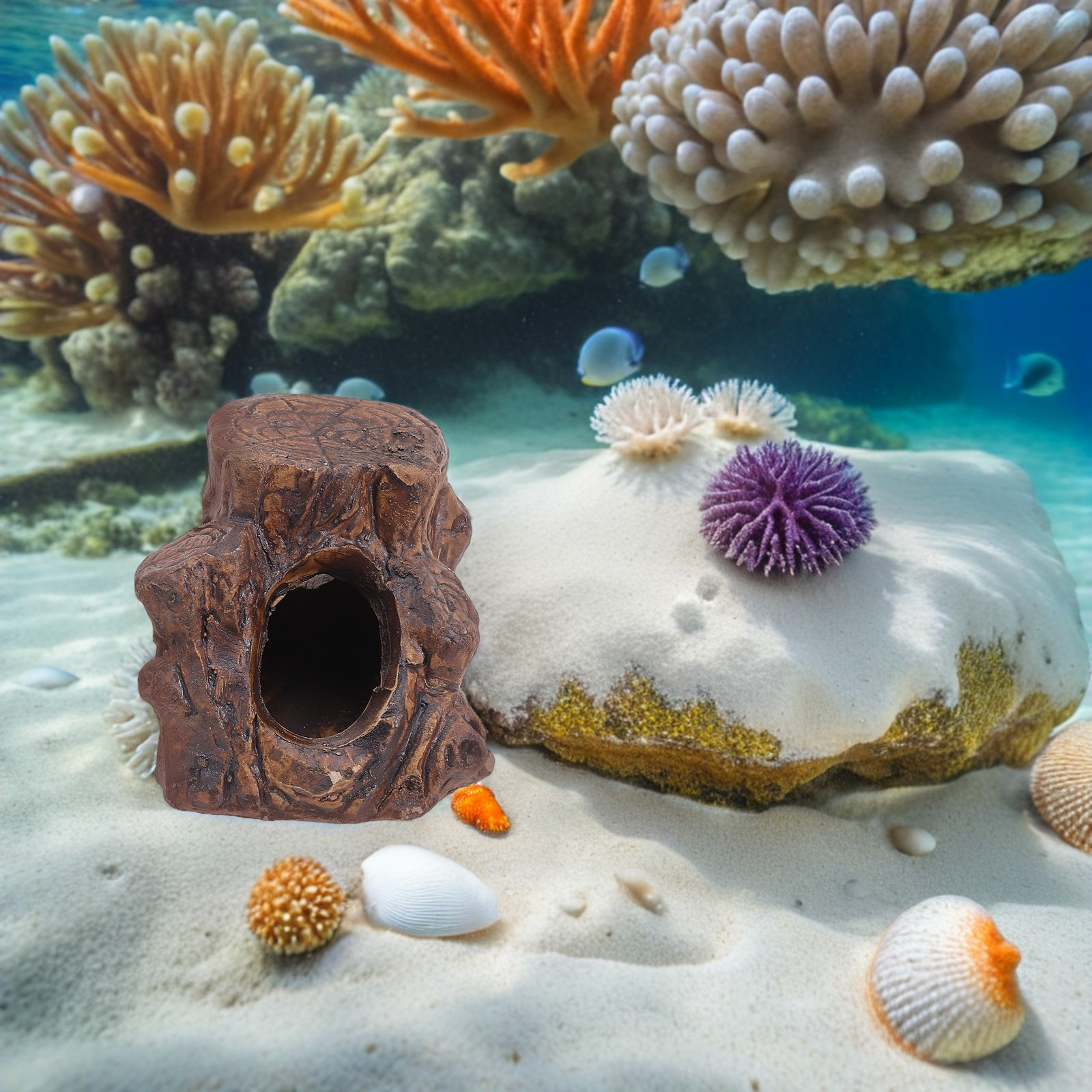 2 Pcs Fish Tank Aquarium Hide  - Hide Cave Ceramic ulasan dan harga