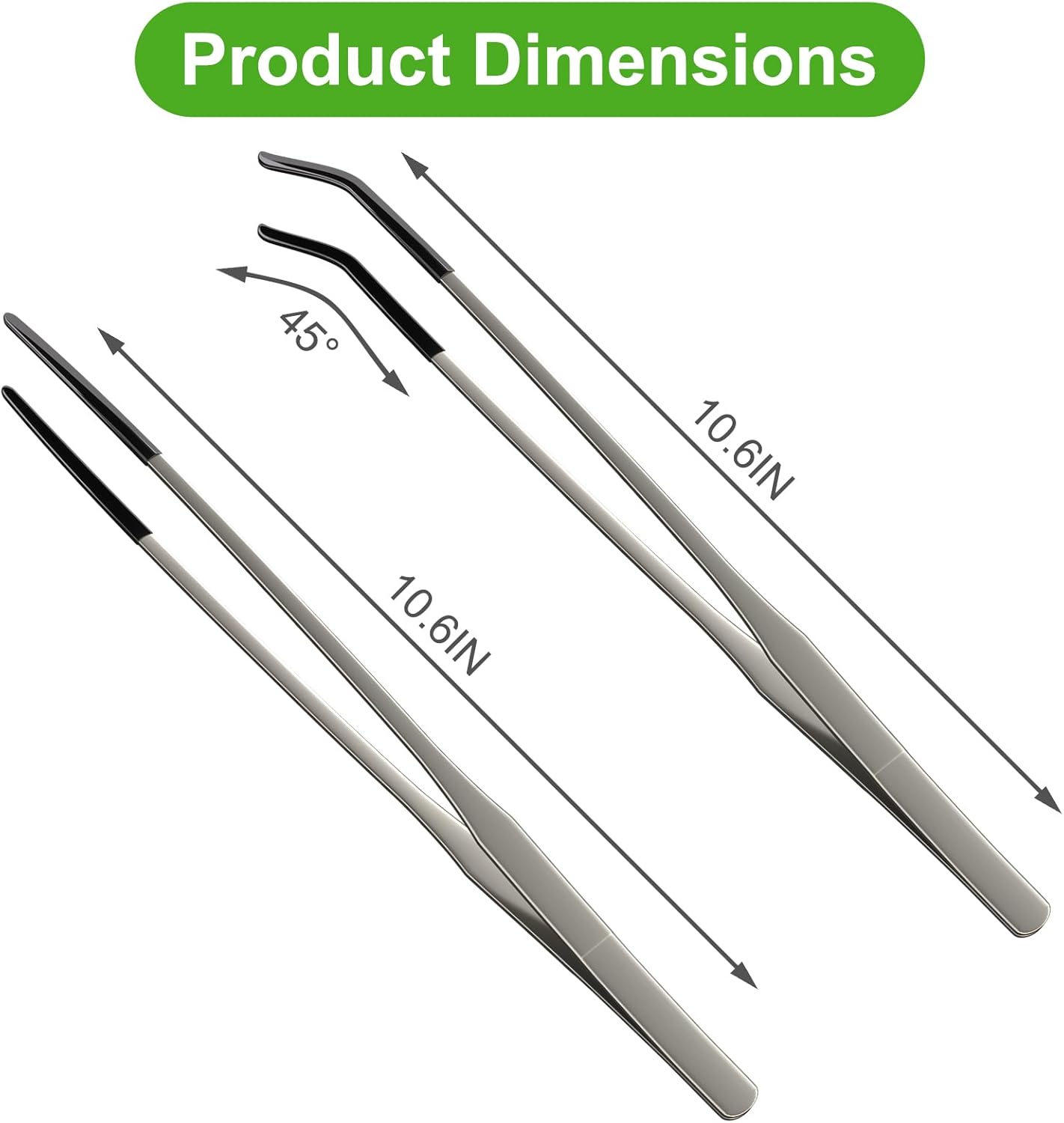 2 Pcs Extra Long Stainless Ste - Feeding Tong Stainless ulasan dan harga