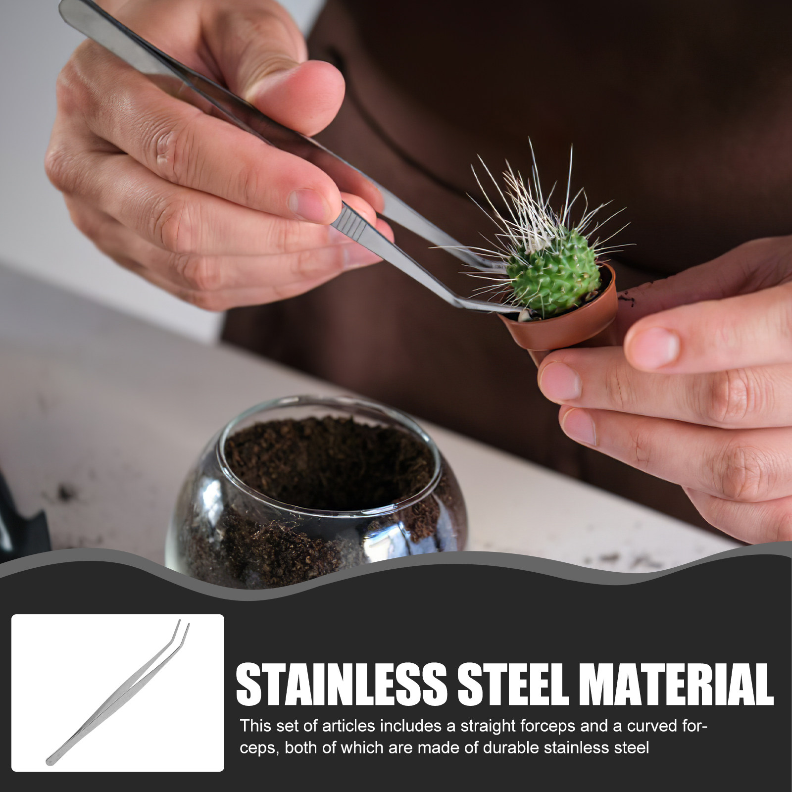 2Pcs Stainless Steel Tweezers  - Feeding Tong Stainless ulasan dan harga